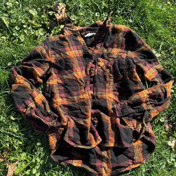 beachlunchlounge Tops - Beachlunchlounge Women’s Plaid Button Down Long Sleeve Flannel Medium